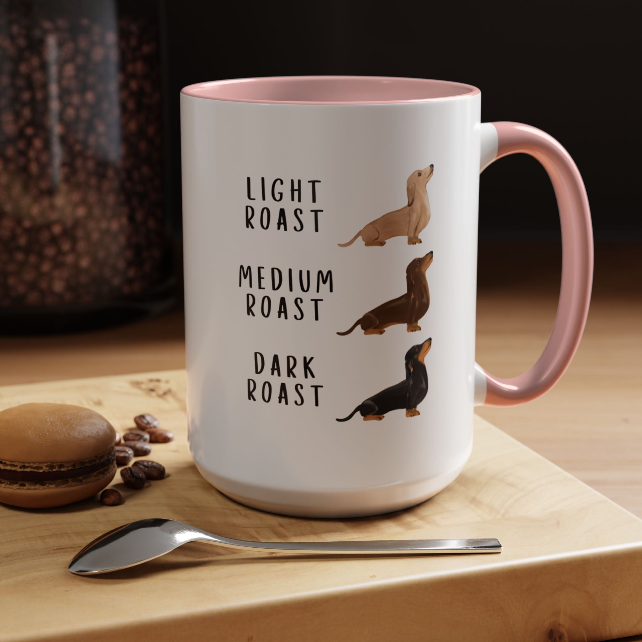 Dachshund Coffee Mug - Light, Medium, Dark Roast
