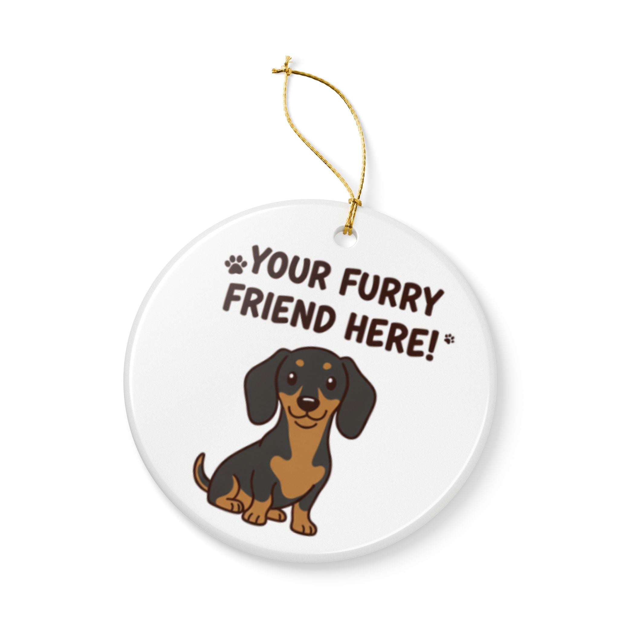 Custom Dog Lover Ceramic Ornament - Personalized Furry Friend Decor
