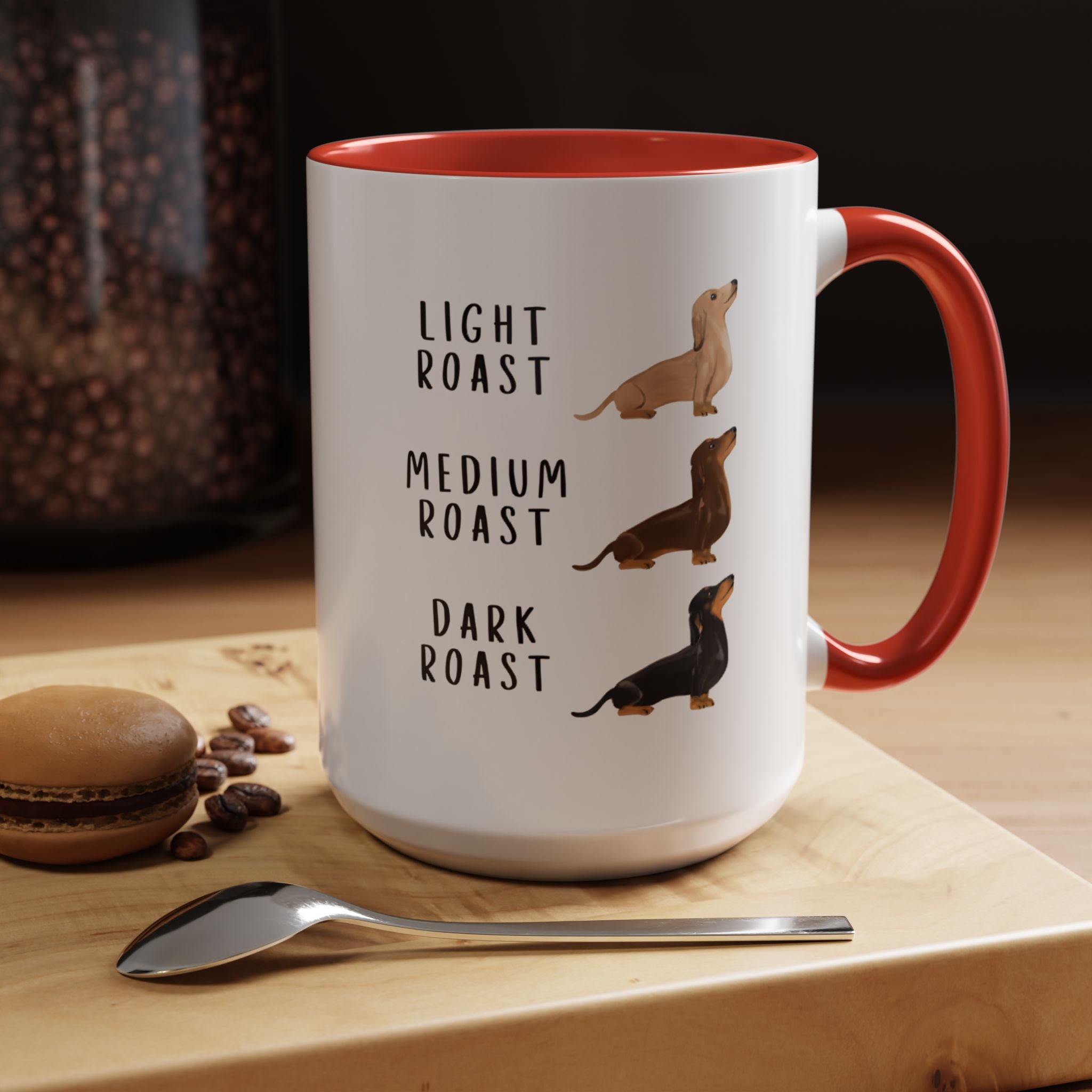 Dachshund Coffee Mug - Light, Medium, Dark Roast