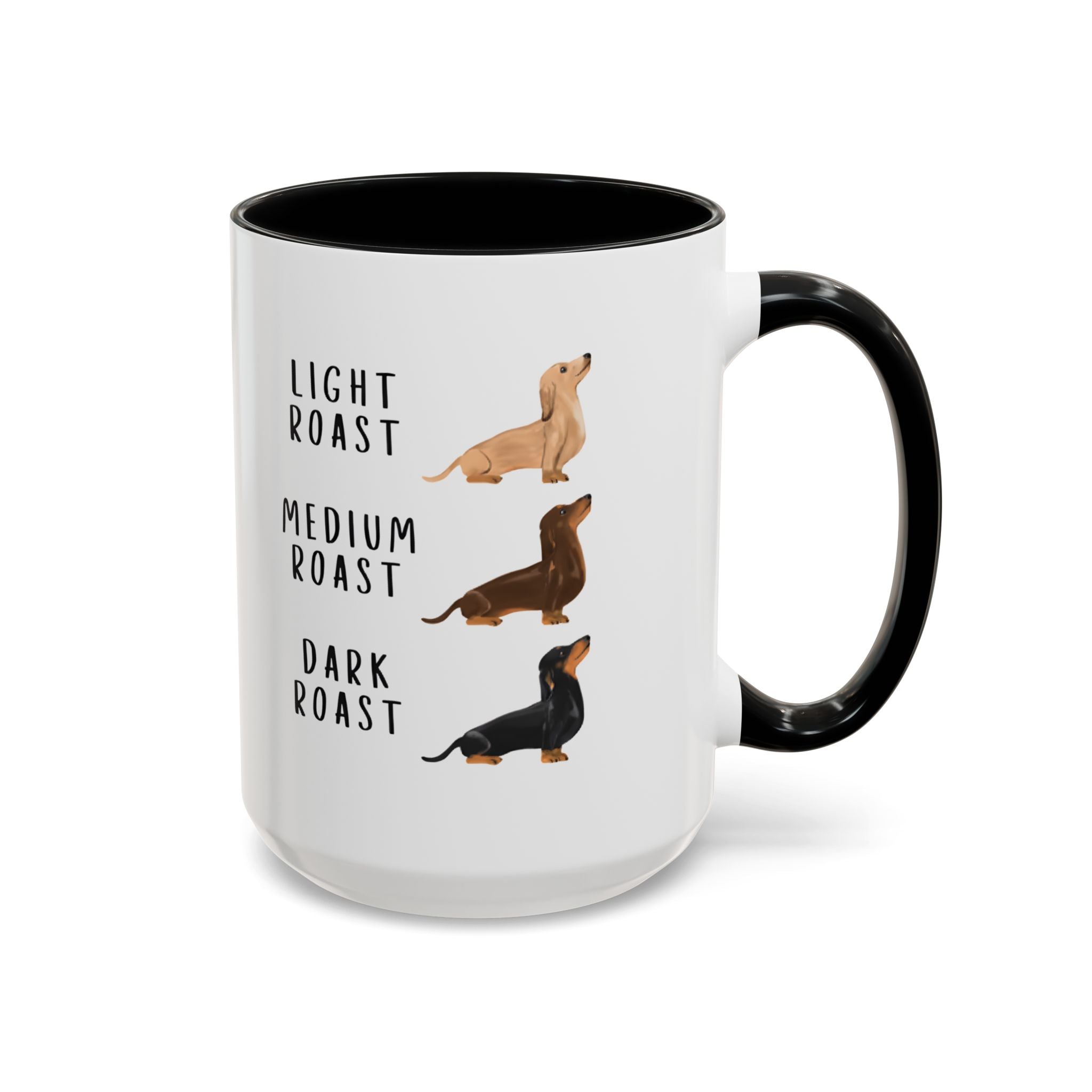 Dachshund Coffee Mug - Light, Medium, Dark Roast