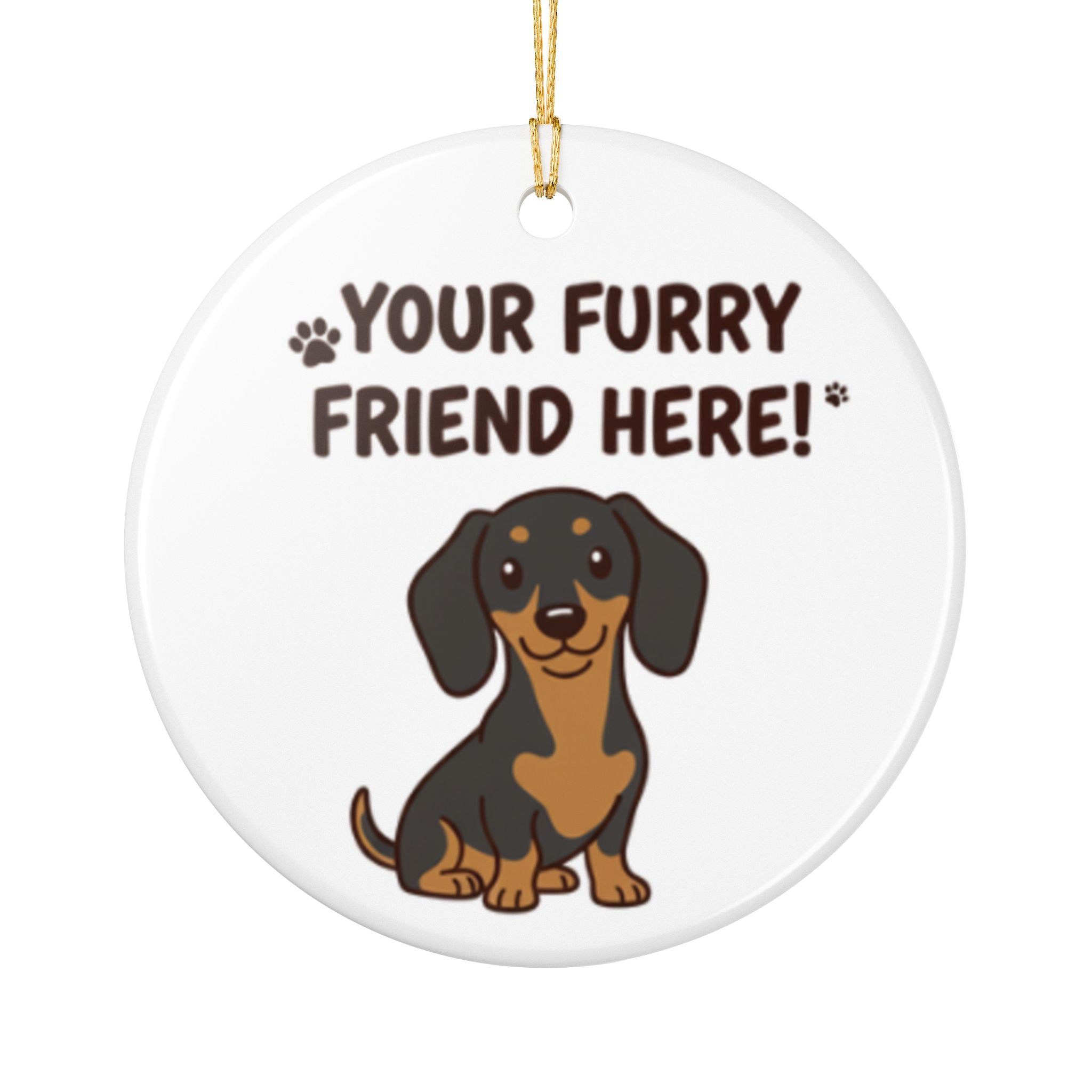 Custom Dog Lover Ceramic Ornament - Personalized Furry Friend Decor