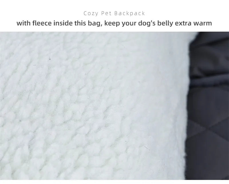 Winter Pet Backpack – Hands-Free Warm Dog & Cat Carrier for Small Pets (≤5kg), Windproof & Safe Travel Bag
