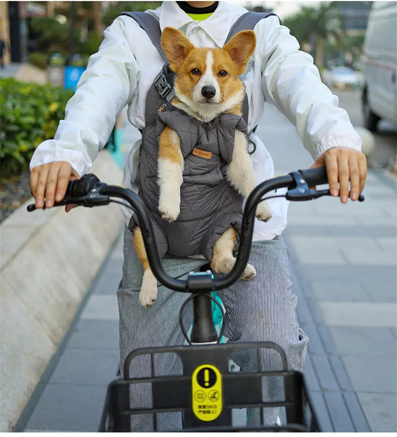 Winter Pet Backpack – Hands-Free Warm Dog & Cat Carrier for Small Pets (≤5kg), Windproof & Safe Travel Bag