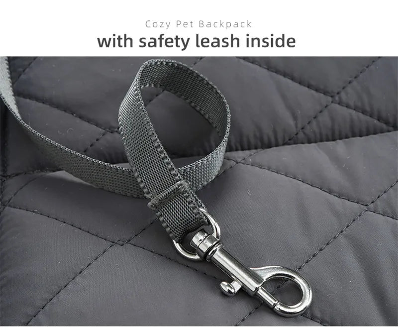 Winter Pet Backpack – Hands-Free Warm Dog & Cat Carrier for Small Pets (≤5kg), Windproof & Safe Travel Bag