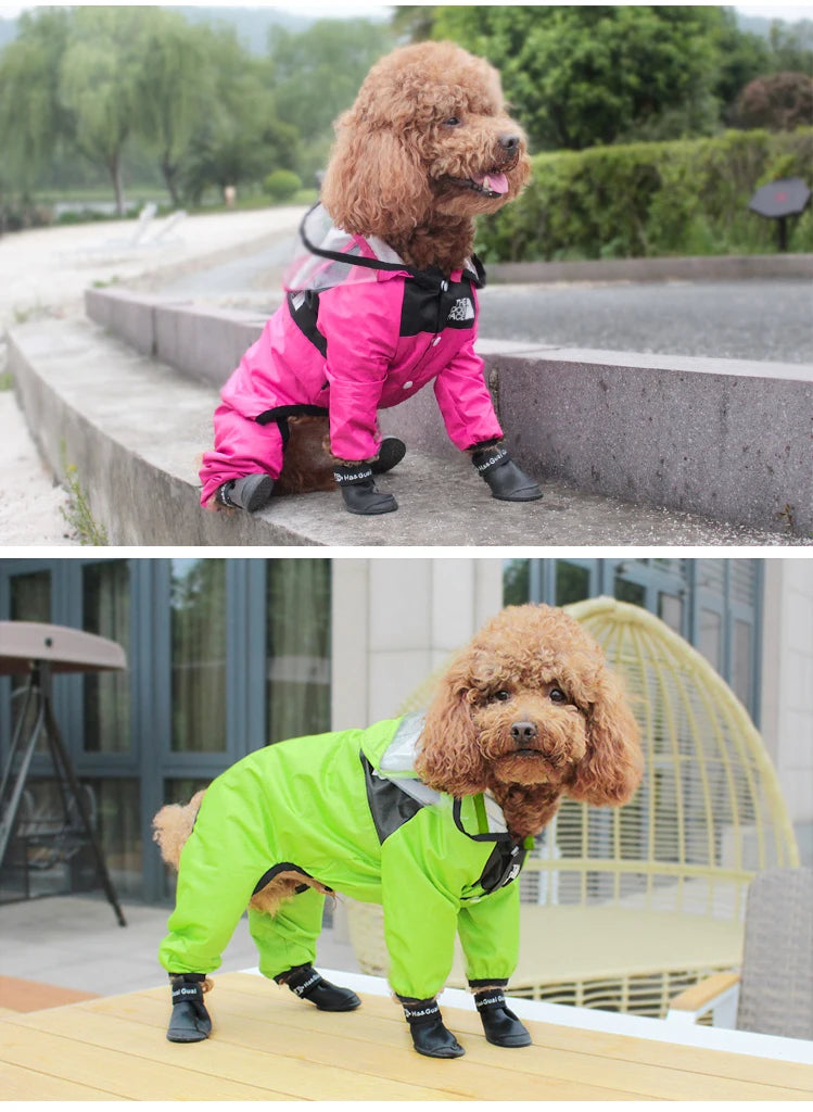 Waterproof Dog Raincoat – All-Weather Jacket with Reflective Safety for All Breeds