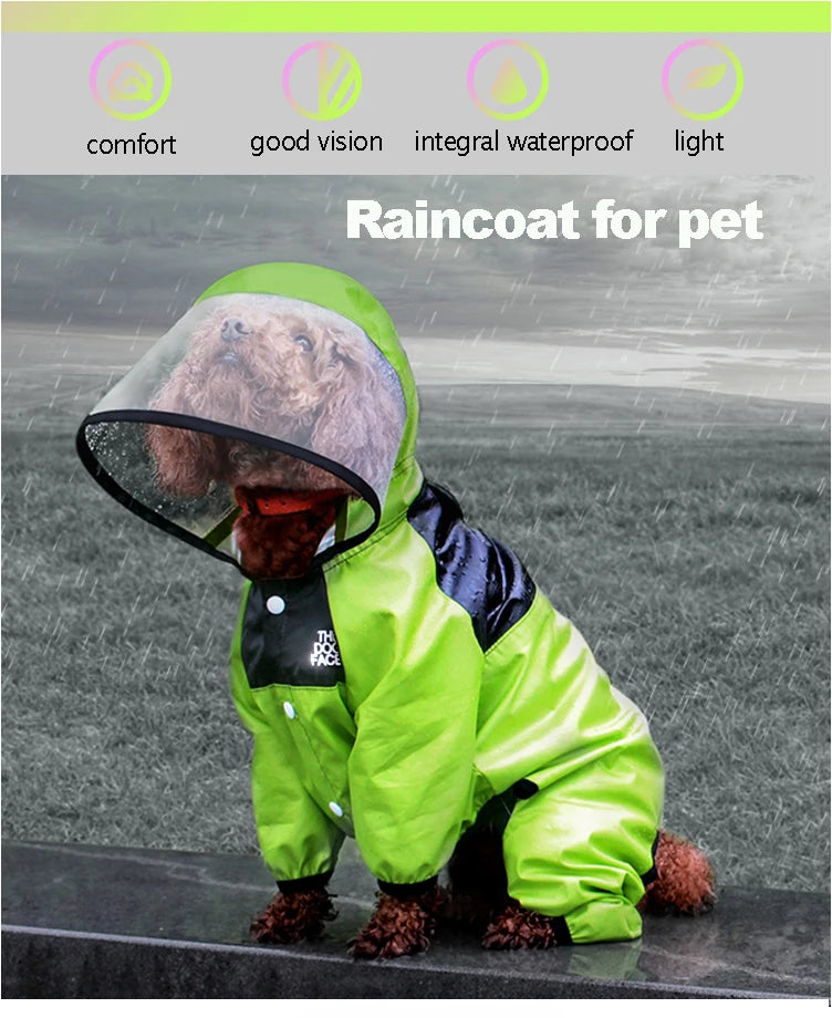 Waterproof Dog Raincoat – All-Weather Jacket with Reflective Safety for All Breeds