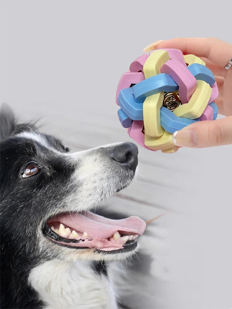 Interactive Dog Chew Ball – Durable Colorful Toy for All Breeds | Teething Relief