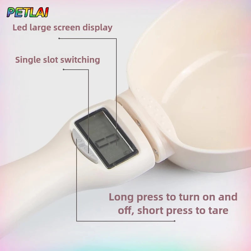 Smart Pet Food Measuring Scoop – Electronic Scale Spoon for Dogs