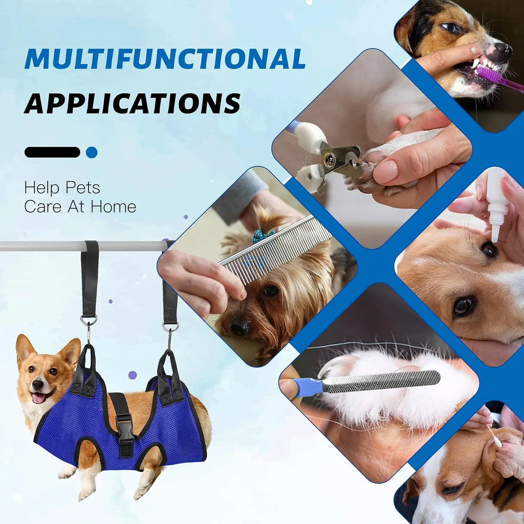 TONG Dog Grooming Hammock Pet Grooming Hammock for Cats & Dogs Dog Holder for Nail Trimming Beauty Hammock Restraint Bag