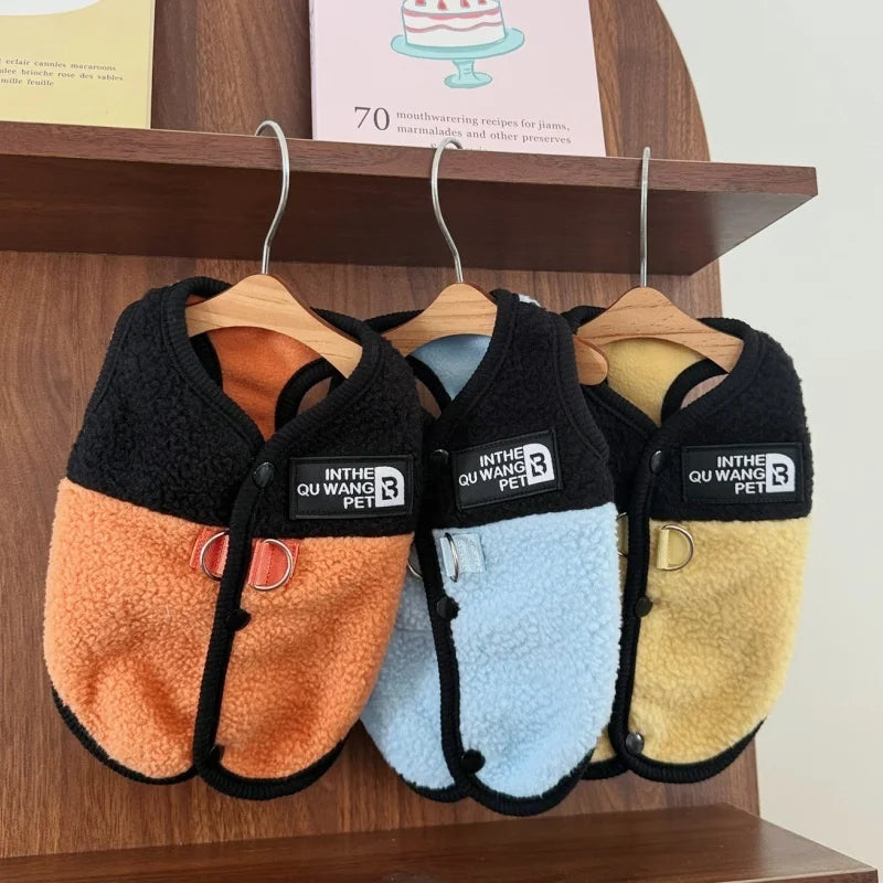 Cute Plush Dog Jacket – Warm Autumn Coat for Small Dogs & Puppies