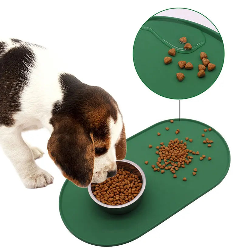 Silicone Pet Food Mat – Waterproof, Non-Slip Feeding Placemat for Dogs