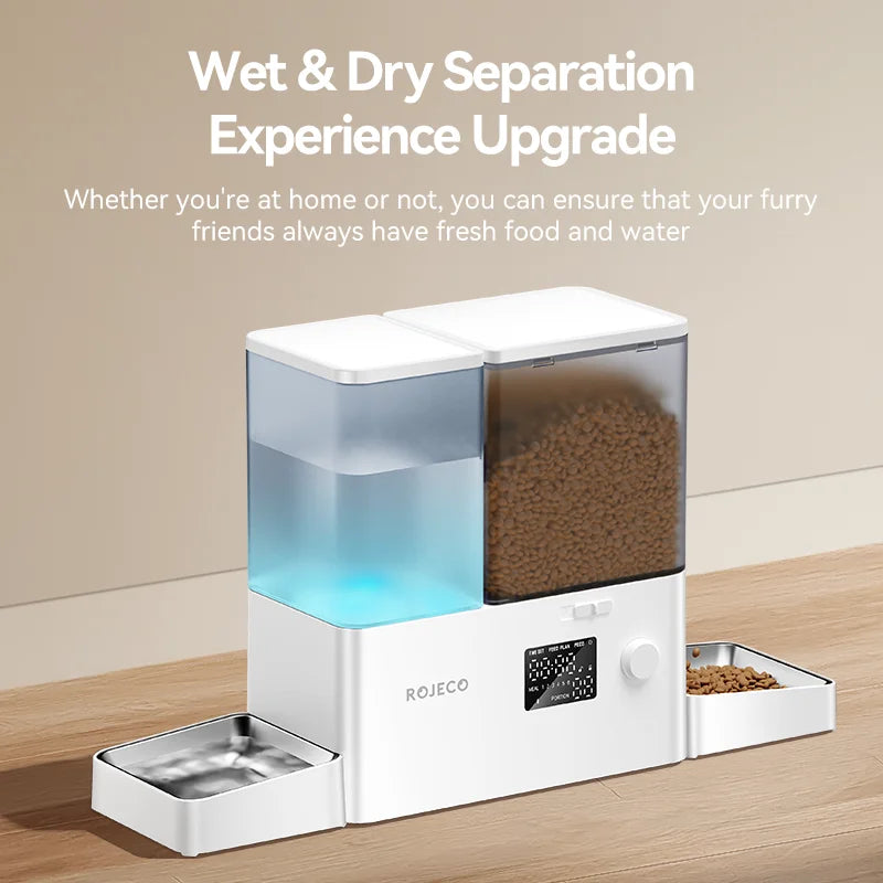 Smart Automatic Dog Feeder – 5L LCD Display Pet Food Dispenser for Dogs