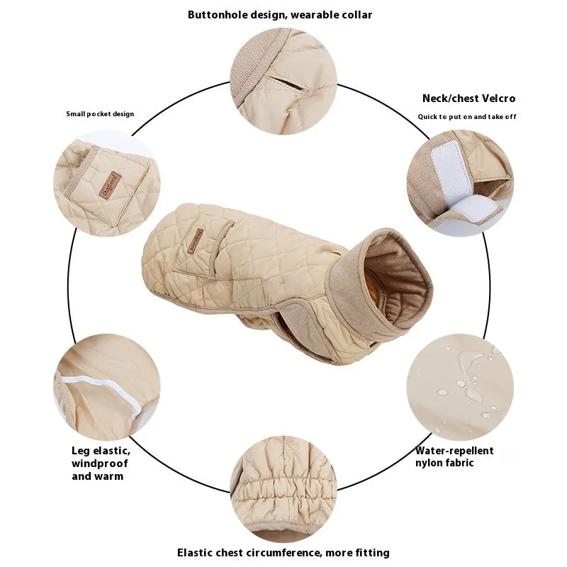 Winter Dog Vest – Warm Thickened Cotton Coat for Dachshunds & Small Breed