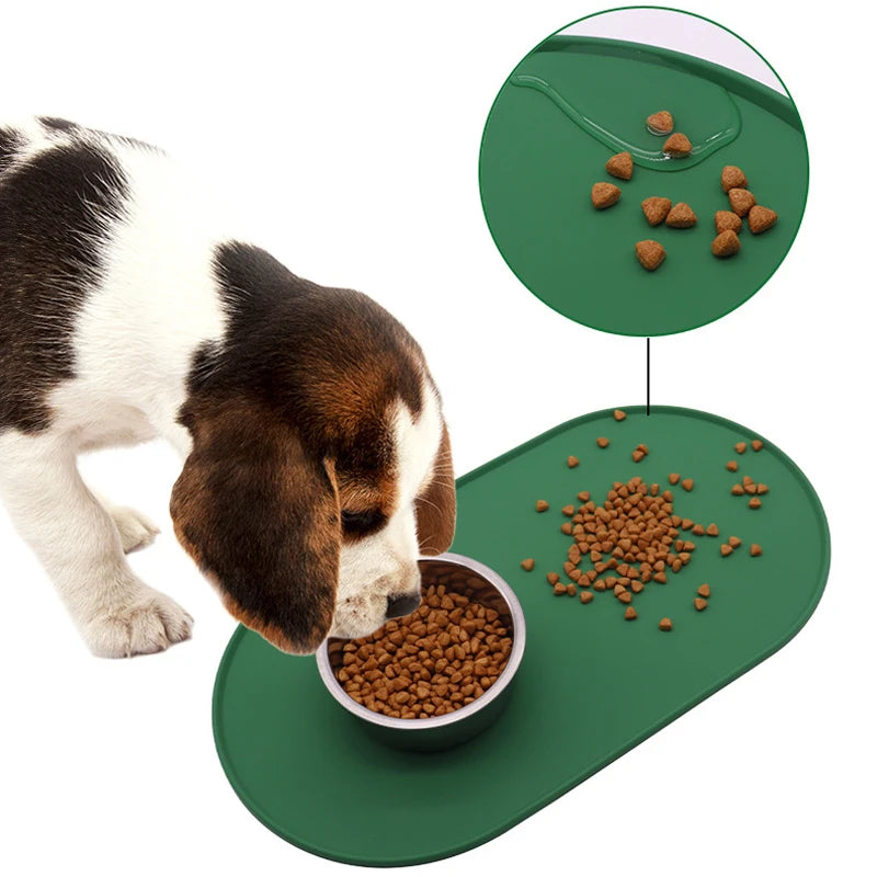 Silicone Pet Food Mat – Waterproof, Non-Slip Feeding Placemat for Dogs