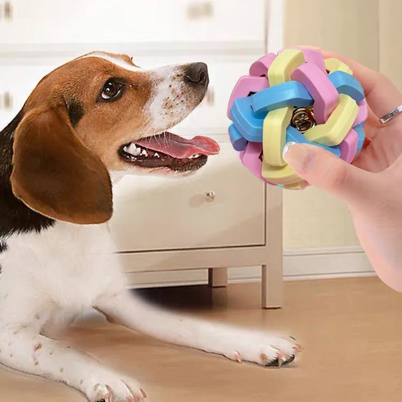 Interactive Dog Chew Ball – Durable Colorful Toy for All Breeds | Teething Relief