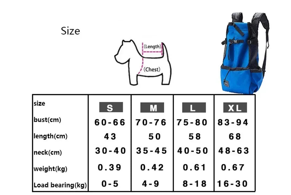 Large Dog Carrier Backpack – Breathable, Adjustable Outdoor Hiking Bag for Golden Retrievers & Bulldogs