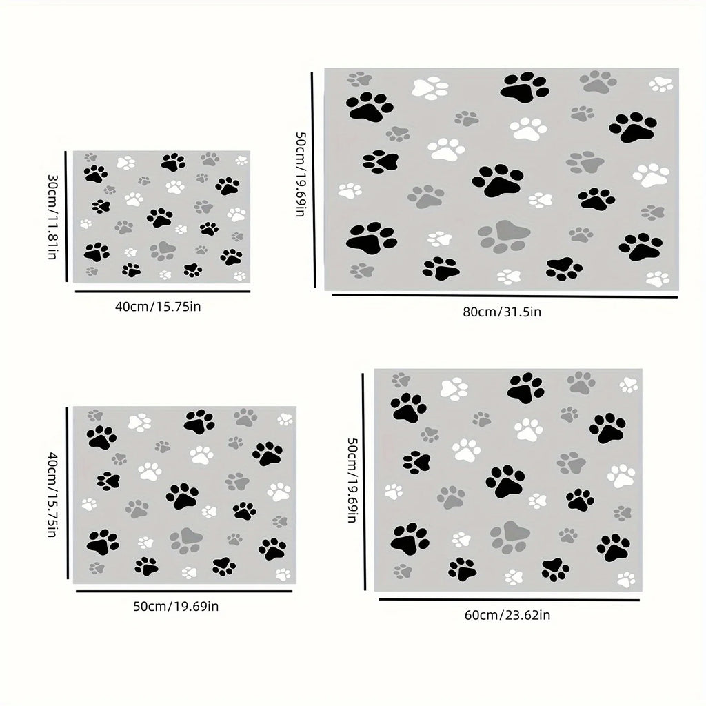 Absorbent Dog Feeding Mat – Leak-Proof, Easy-Clean, Washable Pet Placemat with Fun Desig