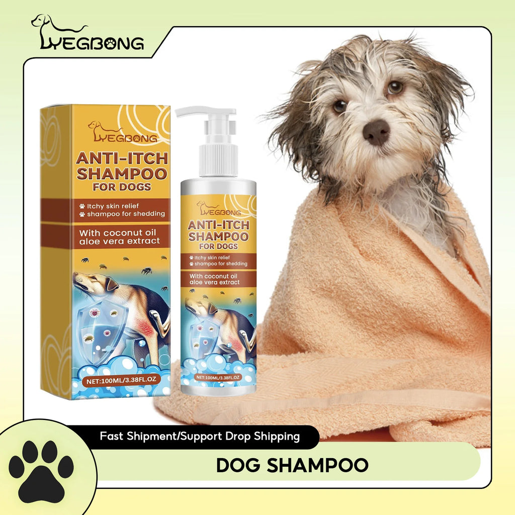 Yegbong Dog Shampoo & Conditioner – Moisturizing, PH-Balanced, Anti-Itching & Flea Control for Sensitive Skin (100ml / 200ml / 400ml)
