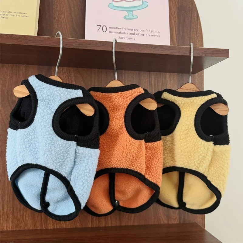 Cute Plush Dog Jacket – Warm Autumn Coat for Small Dogs & Puppies